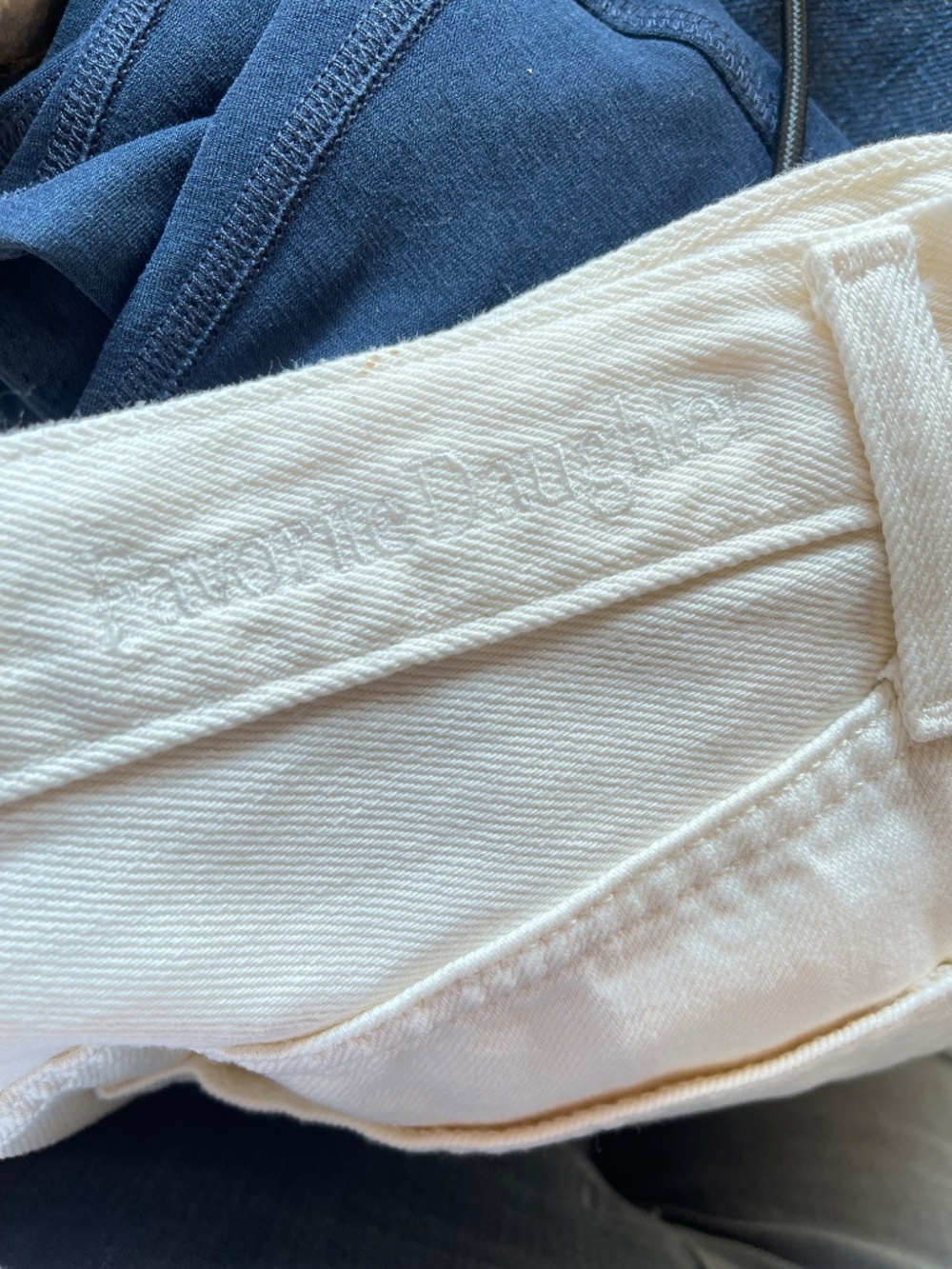 Favorite Daughter The Marsha Gardenia  White Wide-Leg Jeans - Picture 9 of 14